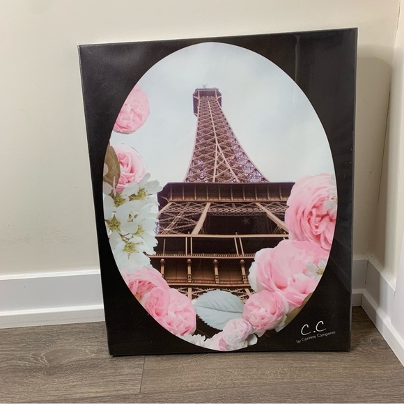 Decorative Canvas Wall Art Eiffel Tower Floral Home Bedroom Parisian - Picture 12 of 14